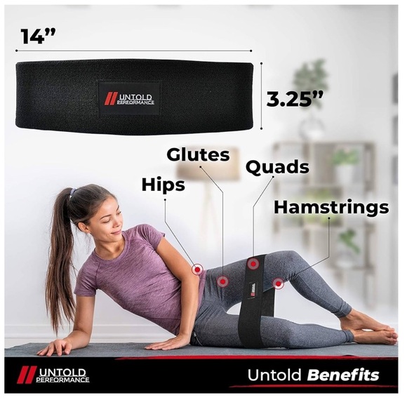 Untold Performance Heavy Resistance Bands - Hip Bands for Working Out - Picture 1 of 4